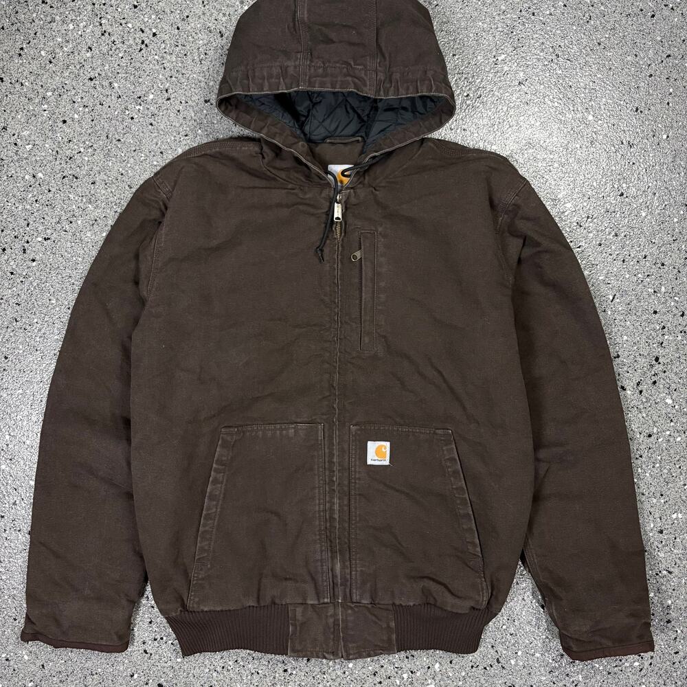 Vintage Carhartt Brown Heavy Denim Work Coat - Picture 1 of 6